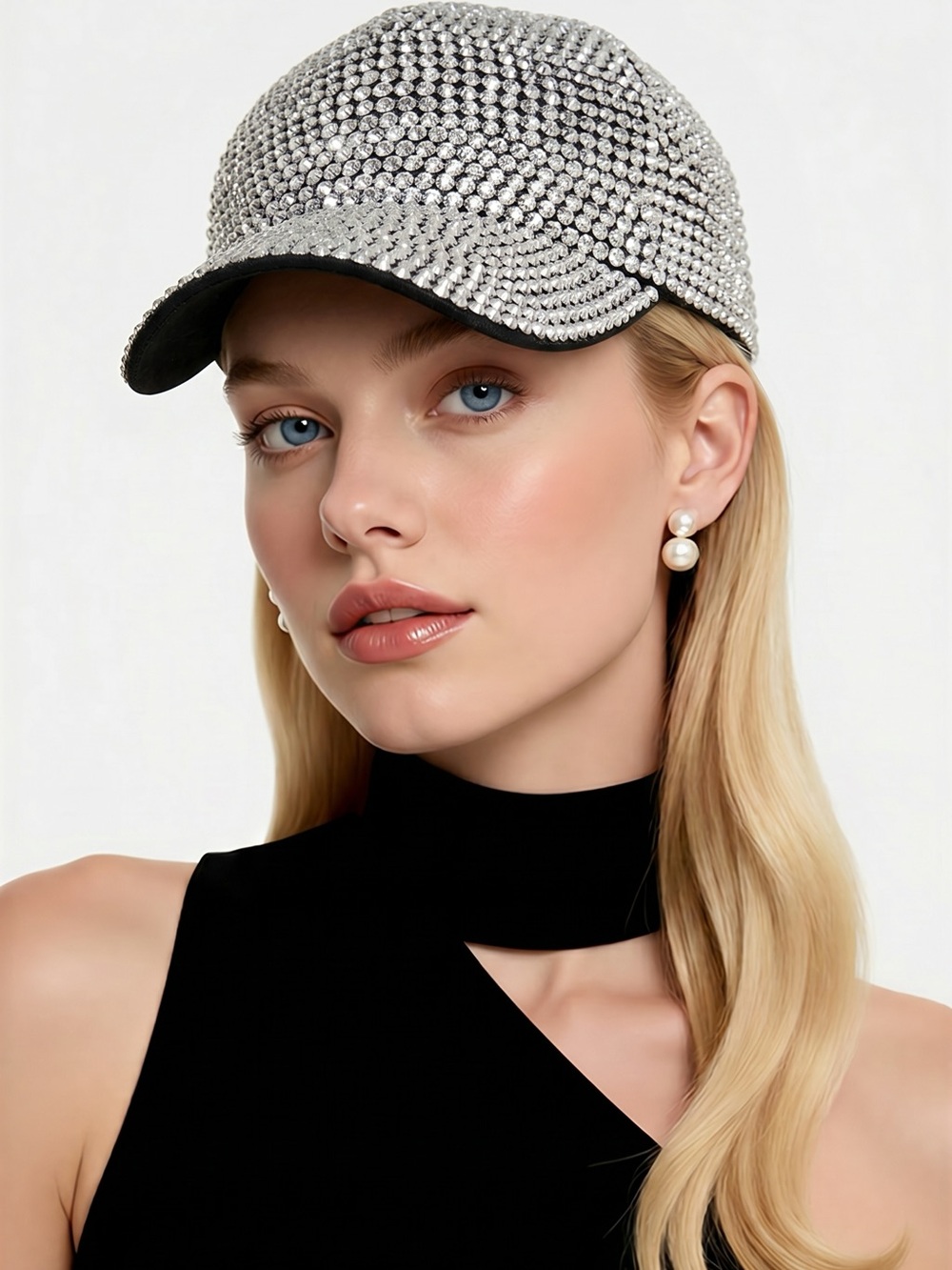 DIVA RHINESTONE BASEBALL CAP BLING STUD NEW SEXY HAT party  cosplay unisex